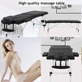 thumbnail image 4 of Dkeli 73 inch Portable Massage Table Aluminium Adjustable Folding Spa Bed with Face Cradle Carry Case 450 lbs Facial Salon Tattoo Bed, Black, 4 of 7