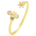 thumbnail image 2 of sweethay Anillo abierto Margarita abeja ligero duradero anillos de dedo pulido resistente joyería regalo adulto cumpleaños Festival Ropa, zapatos y accesorios Miscelánea, 2 of 6