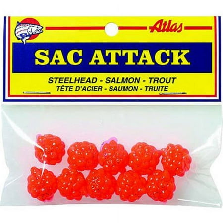Atlas Mike s Sac Attack Imitation Spawn Skein Eggs Soft Bait Orange 10 Count