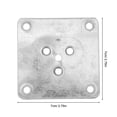 thumbnail image 4 of HERFIER 5Pcs Table Leg Brackets Flat Furniture Leg Mounting Plates Furniture Repair Supply 2.75x2.75x0.59in, 4 of 8