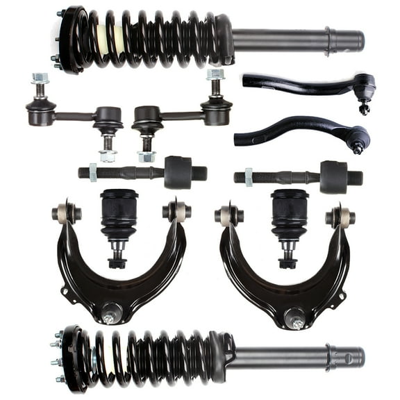 CCIYU Complete Suspension Kit Fits 03 04 05 06 07 for Honda for Accord Includes Strut Spring Assembly, Stabilizer Bar Link, Tie Rod End, Control Arm, Ball Joint