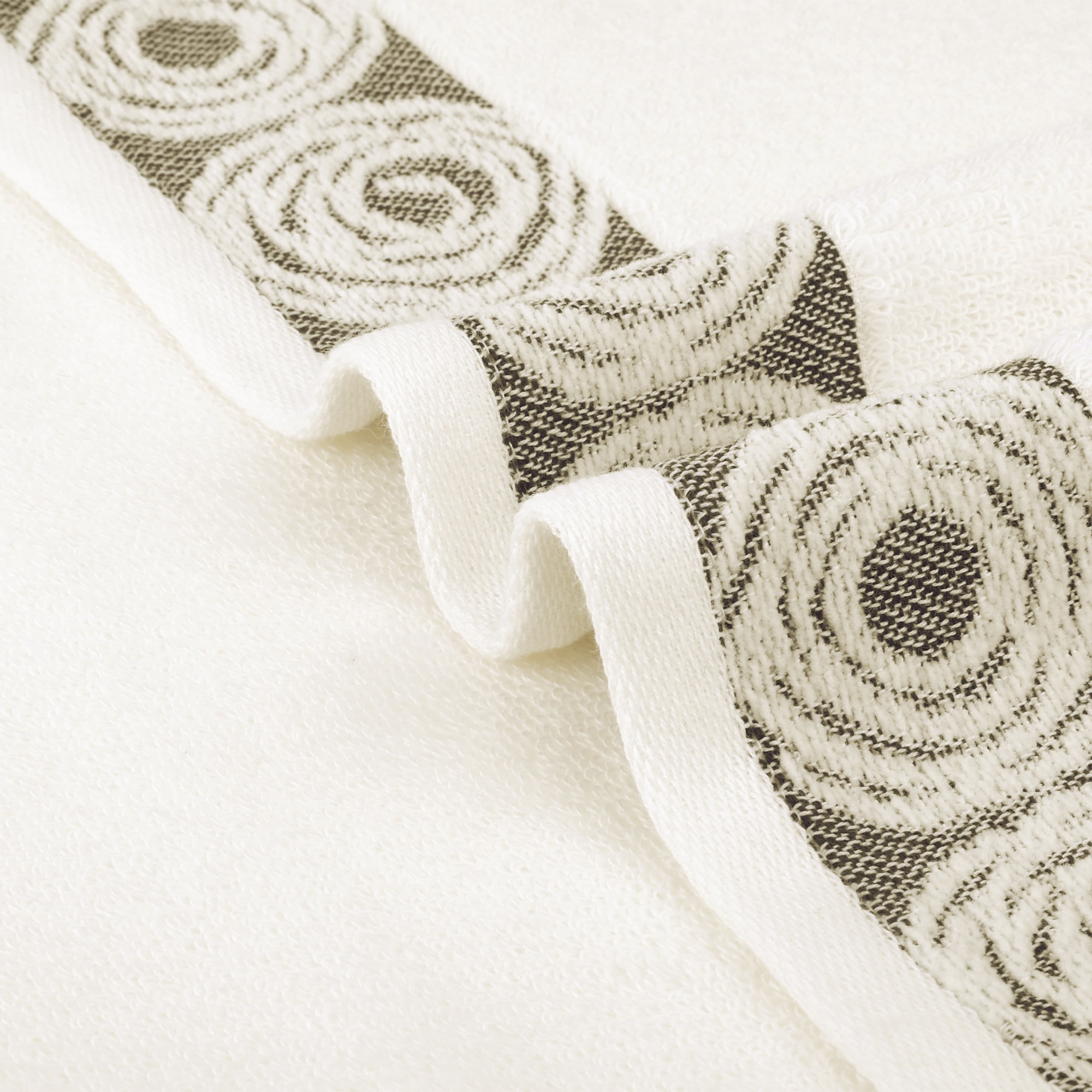 REGALWOVEN Striped Hand Towels, Cotton Soft Absorbent Bathroom Towel Multipurpose Use for Hand Drying and Face Washing Light Brown 4-Piece