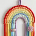 thumbnail image 2 of Tapiz de pared de 1 pieza, decoración nórdica ins, horquilla de arcoíris para niños y niñas, almacenamiento en el hogar, colgante de pared tejido, 54*24cm, 2 of 5