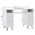 thumbnail image 5 of BarberPub Rectangular Manicure Table, Nail Desk Storage Equipment with Drawer, 2671, 5 of 11