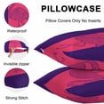 thumbnail image 5 of Pink Navy Blue Flamingo Lumbar Pillow Covers 20x12 Inch Set of 2, Summer Beach Coastal Modern Art Waterproof Outdoor Pillow Covers, Decorative Cushion Pillowcases for Couch, Sofa, Bed, Garden, Patio, 5 of 9