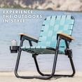 thumbnail image 7 of GoSports Outdoors WOVN Beach Backpack Chair - Premium Folding Camping Chair - 9 Styles Available - STONE BLUE, 7 of 7