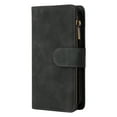 thumbnail image 6 of iPhone 13 Mini Wallet Case, Soft Leather Zipper Magnetic Buckle Horizontal Flip Cover with 5 Card Slots, Black, 6 of 8
