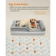 thumbnail image 4 of Feandrea Cama ortopédica para perros grandes, sofá cama impermeable para perros con funda extraíble lavable, 42 x 32 x 7 pulgadas, gris paloma UPGW253G01, 4 of 5