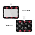 thumbnail image 2 of Susaid Card Suits Print ID Badge Holder with Double-Sided Windows Horizontal Hard Plastic Case Black Card Protector Pouch for Office School ID Credit Cards, 2 of 7