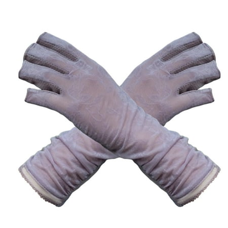 

ADVEN Ice Silk Mitten Sunscreen Full Protection Breathable Elegant Hand Cover Multiple Colors Sun Protection Hands Wrap Lace Mitten