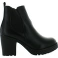 thumbnail image 2 of Refresh CLUB-01 Women's Elastic Panel Slip On Chunky Heel Ankle Booties, 2 of 4