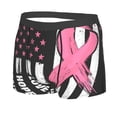 thumbnail image 2 of Daiia Ribbon Breast Cancer Awareness Men's Underwear Boxer Briefs, Cotton Stretch Moisture-Wicking Underwear-Medium, 2 of 9