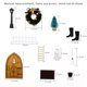thumbnail image 1 of Juego de puerta de elfo de casa de muñecas, decoración navideña, cadena de luz falsa, sombrero, corona, Mini árbol, Cajas de Regalo, casa de juguete de hadas, modelo de escena en miniatura, 1 of 4