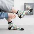 thumbnail image 2 of Fuzoiu Fairy Flower Print Adult Socks, Crew Moisture-wicking Socks, Unisex Cushion Crew Socks,Casual Sports Ankle Socks, 2 of 7
