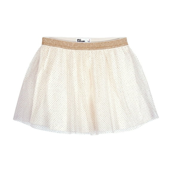 Toddler Girls Holiday Glitter Tutu Skirt Angel White 4T