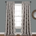 thumbnail image 1 of Lush Decor Ruffle Diamond Curtains Textured Window Panel Set for Living, Dining Room, Bedroom (Pair), 95" x 54", Gray, 1 of 5
