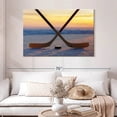 thumbnail image 2 of Elephant Stock Hockey Sticks Wall Art - Horizontal Canvas Wall Art - Living Room Wall Decor - Sports Canvas - Yellow And Brown Decor - 48" x 32", 2 of 8