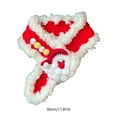 thumbnail image 3 of SCNOR Pet Christmas Scarf for Small Dogs Cats, Adjustable Knit Cotton Holiday Collar Scarf 5-13 lbs Festive Red, 3 of 6