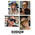 thumbnail image 2 of Oversized Aviator Sunglasses for Women With Earring Trendy Large Big Double Bridge 2025 Designer Ladies Shades, 2 of 6