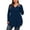 Darkblue, variant on LANREMON Women's Plus Size Henley Shirts V Neck Button Tunic Tops Casual Long Sleeve Swing Flowy Blouse