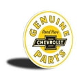 thumbnail image 3 of Chevy Genuine Parts Car Sign, Chevy Sign, Novelty Car Sign, Garage Aluminum Metal Decor Sign - 12" Round, 3 of 4