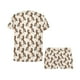 thumbnail image 4 of Conjunto de pijama corto para mujer con estampado de caballos LKS308, 4 of 4