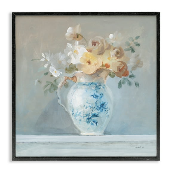 Stupell Industries Heirloom Flower Bouquet Botanical & Floral Painting Black Framed Art Print Wall Art, 12 x 12