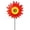 Red, variant on Product Sunflower Wind Large Windmill for Garden Yard Party Outdoor Outdoor Garden Ideas,14.17x14.17 inch,Orange