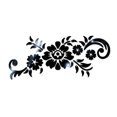 thumbnail image 2 of Pegatinas de pared de espejo 3D acrílico con diseño de flores de ratán, decoración del hogar a la moda, bricolaje, decoración de interiores, calcomanías de espejo, oro y plata, 2 of 2