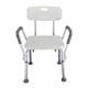 thumbnail image 3 of Silla de ducha médica Banco Asiento de baño Taburete Altura ajustable con respaldo Blanco Zimtown silla de baño, 3 of 7