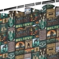 thumbnail image 3 of Multicolor Bigfoot and Text Pattern Shower Curtain 36"x72" ,Bathroom Decorative Shower Curtains Set with 12 Hooks,Modern Waterproof Washable Shower Curtain, 3 of 6