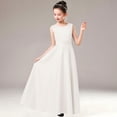 thumbnail image 5 of XQYLOS Girls Formal Dress A Line Sleeveless Flower Long Dresses Kids Cute Birthday Wedding Dress Stage Performance Dresses Teenage Wedding Dress Fl𝗈wy, 5 of 8