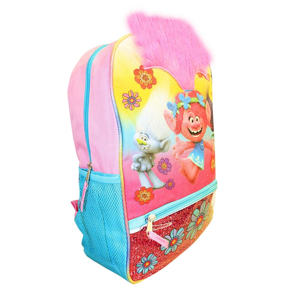 Trolls World Tour Poppy Girl School Backpack BookBAG Lunch Box SET Kids  Gift Toy