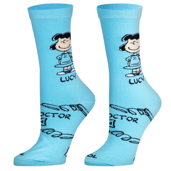 Cool Socks, Women's Lucy, Peanuts Comic Strip Fun Classic Charlie Brown Character Gift