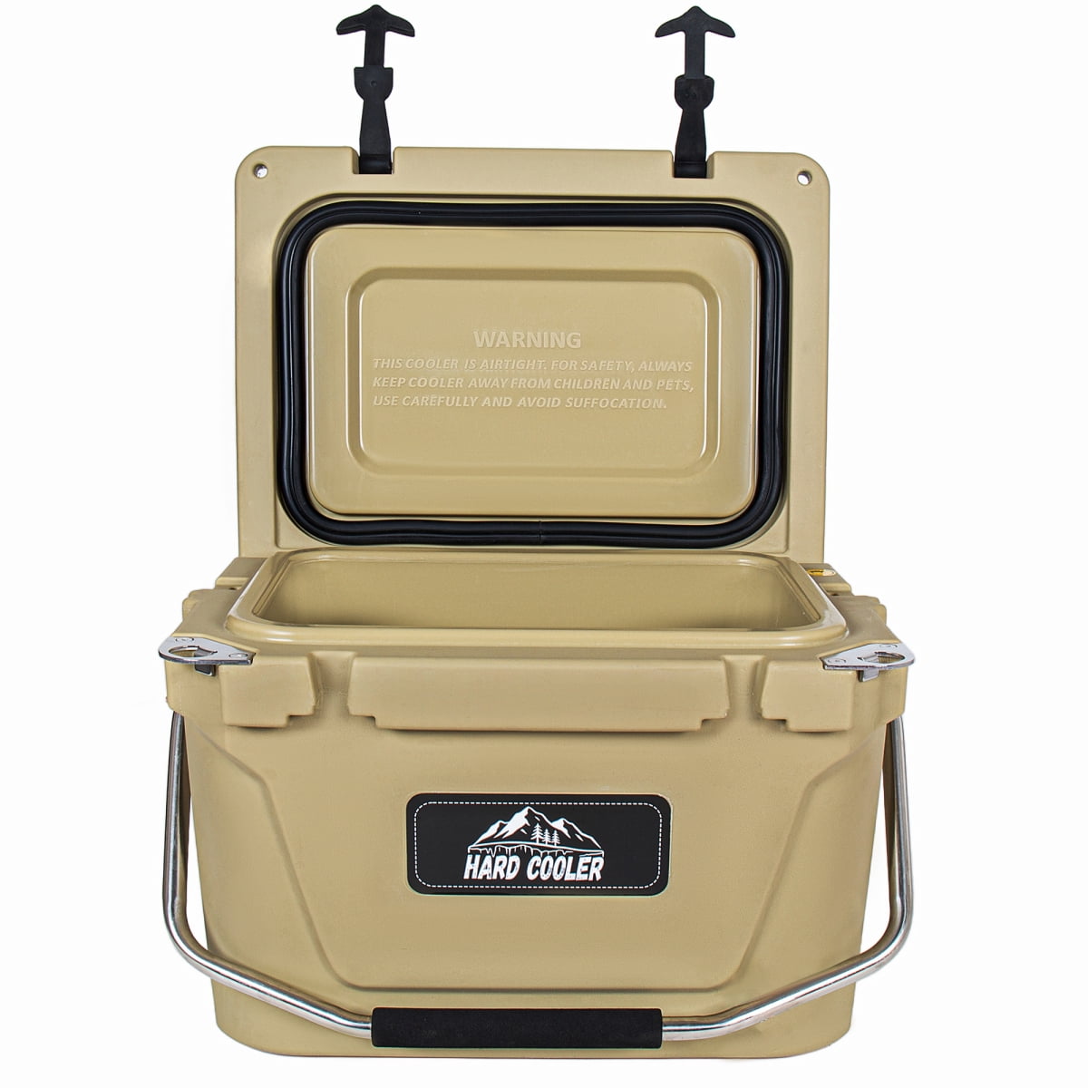 20 Quart Khaki Cooler, Ultra-Light Insulated Ice Chest, Heavy-Duty Hard Shell Cooler with 6-Day Ice Retention for Camping, Tailgating, Job Site, Multiple Sizes Available