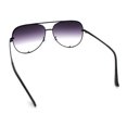 thumbnail image 7 of Womens Luxury Officer Tear Drop Shape Metal Rim Racer Sunglasses [Black - Purple Clear], 7 of 7