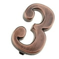 thumbnail image 2 of yuksok Copper Plaque Number House Address Digits Sticker Plate Sign 3 Number 3, 2 of 7