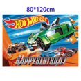thumbnail image 3 of Decoración para fiesta de cumpleaños de Hot Wheels, pancarta con globos, adorno para tarta, vajilla, artículos para fiesta de coches de carreras, baby shower, 3 of 5