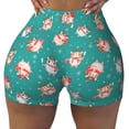 thumbnail image 2 of Pofeuu Funny Christmas Deer Print Workout Shorts for Women Scrunch Butt Lifting High Waisted Yoga Gym Seamless Booty Biker Shorts-X-Large, 2 of 8