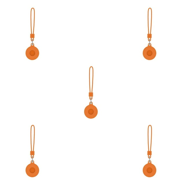jesticaly for Protection Case For Leather Protective Sleeve Anti -scratch Cover For Air Tags Locator Accessorie Orange 5Set