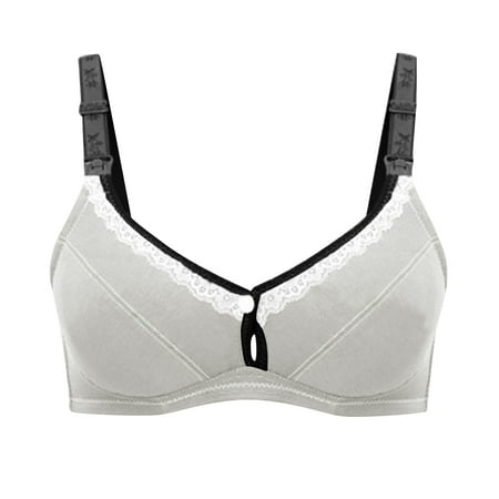 

ZMHEGW Women s Sports Bra 1 Push-Up Bralettes Solid Print Grey 90