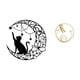 thumbnail image 5 of Escultura De Pared De Metal Con Forma De Luna Y Gato Negro Místico Con Bola De Cristal Para Amantes De Los Gatos, Decoración Para Dormitorio, Sala De Estar, Oficina Y Pasillo., 5 of 8