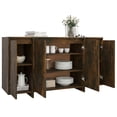 thumbnail image 2 of vidaXL Sideboard Smoked Oak 135x41x75 cm Engineered Wood, 2 of 5