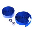 thumbnail image 1 of par de cintas para manillar de bicicleta de carretera, cinta de corcho más ligera con tapones para los extremos y tiras autoadhesivas (azul oscuro), 1 of 3