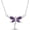 2 February Birthstone, variant on Dragonfly Necklace Sterling Silver Crystal BirthstoneDragonfly Jewelry Gifts