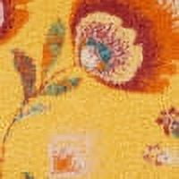 Nourison Allur Floral Yellow Multicolor 9' x 12' Area Rug, (9x12)