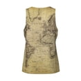 thumbnail image 5 of Xecao Vintage World Map Men's Tank Top Workout Quick Dry Sleeveless Gym Jogging Muscle Shirts Summer Swim Beach Tops, 5 of 9