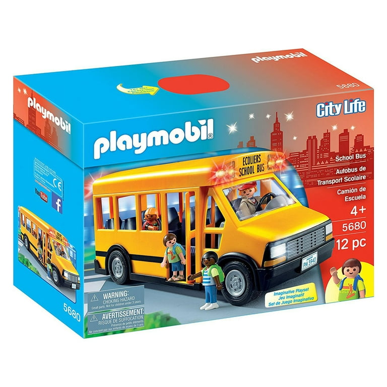 PLAYMOBIL School Bus Vehicle Playset 