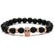 thumbnail image 3 of Volcánica Negro Zircon Pulsera Buda Beads Pulsera Pulsera de los hombres y las mujeres, 3 of 4