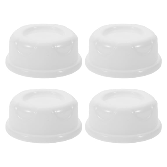 ETHZZLE 4Pcs White Plastic Bottle Caps Replacement Kit Perfect Seal Durable Bottle Lid for Milk Storage